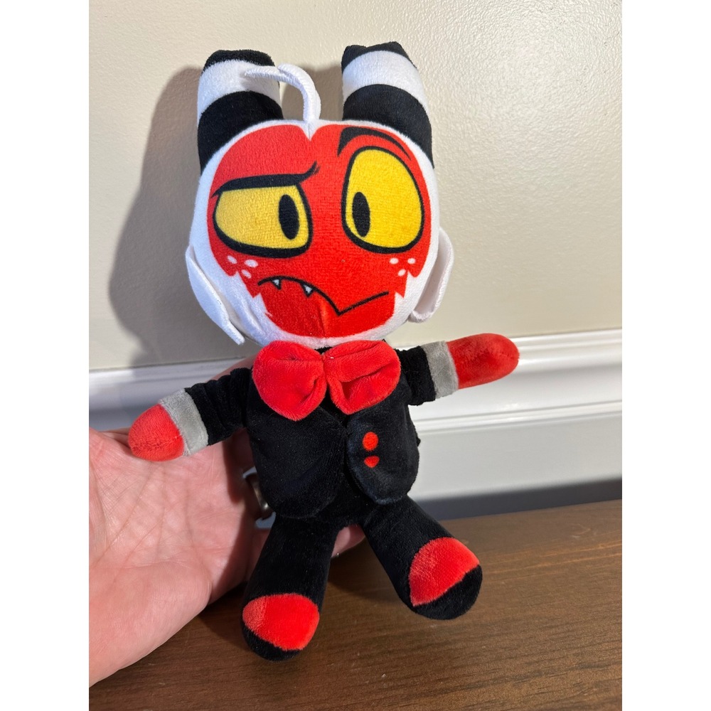 Helluva Boss Moxxie Plush Toy Vivziepop Imp Collectible 8 Inch Red Black Tuxedo